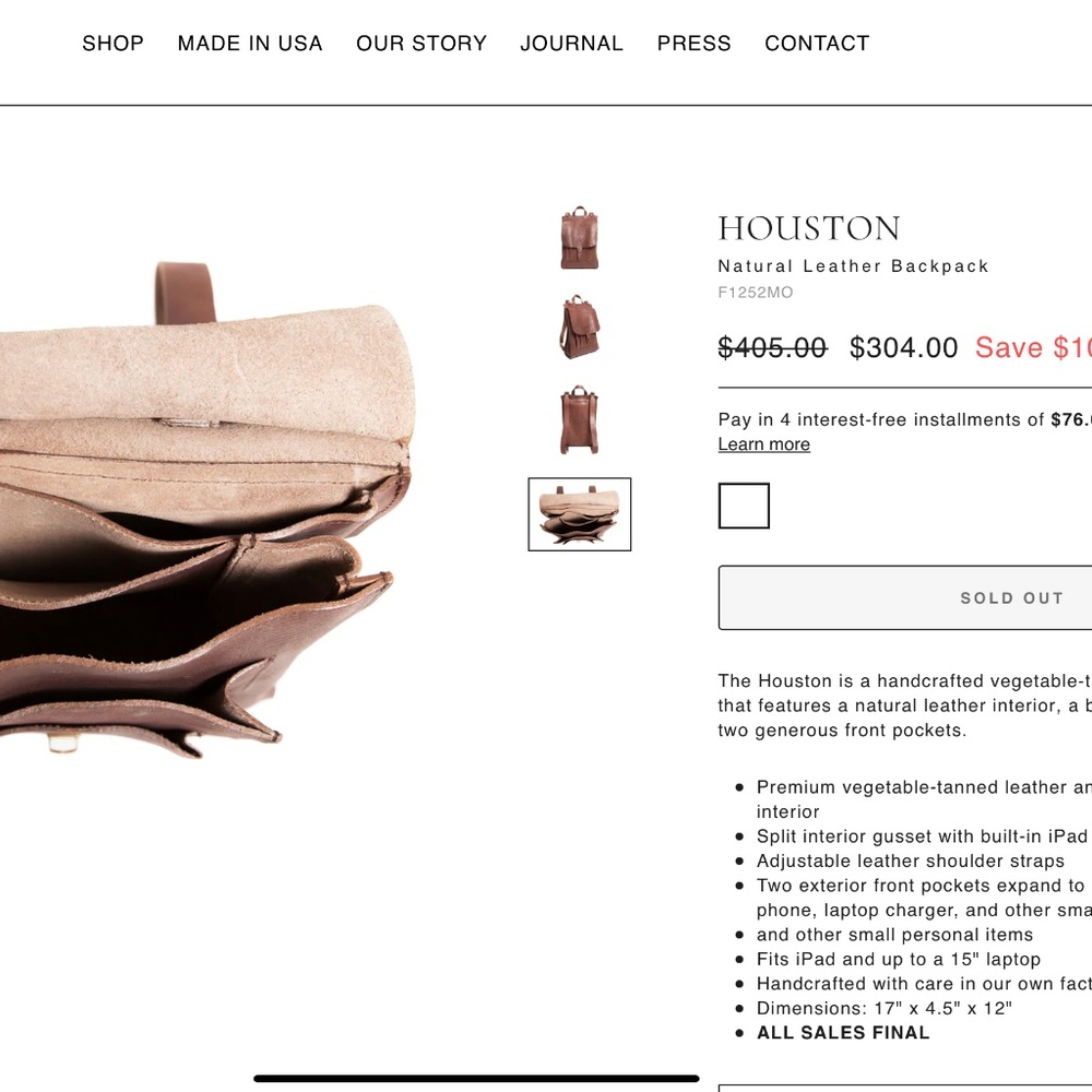 Korchmar leather backpack/messenger bag